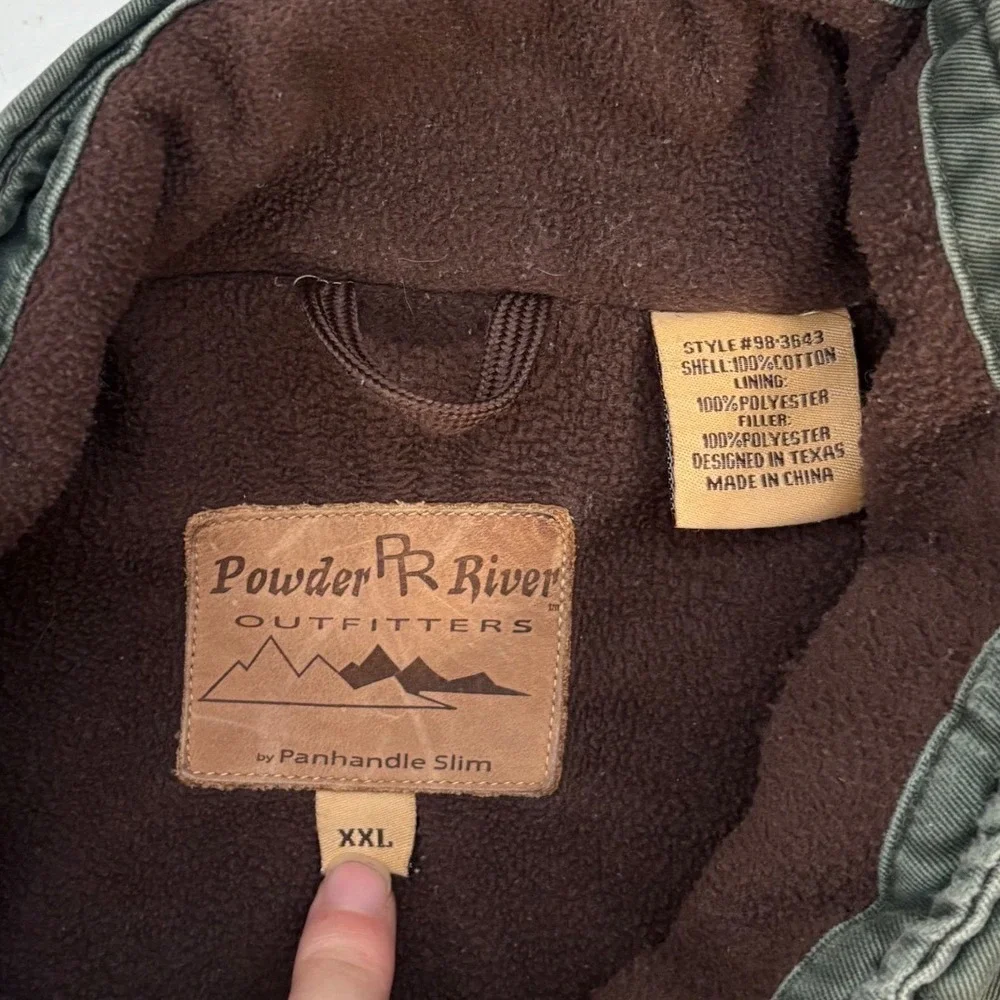 Powder River Outfitters By Panhandle Slim Size XXL Sage Green Quilted Vest